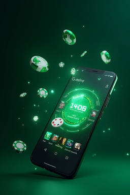 Smartphone showing casino app