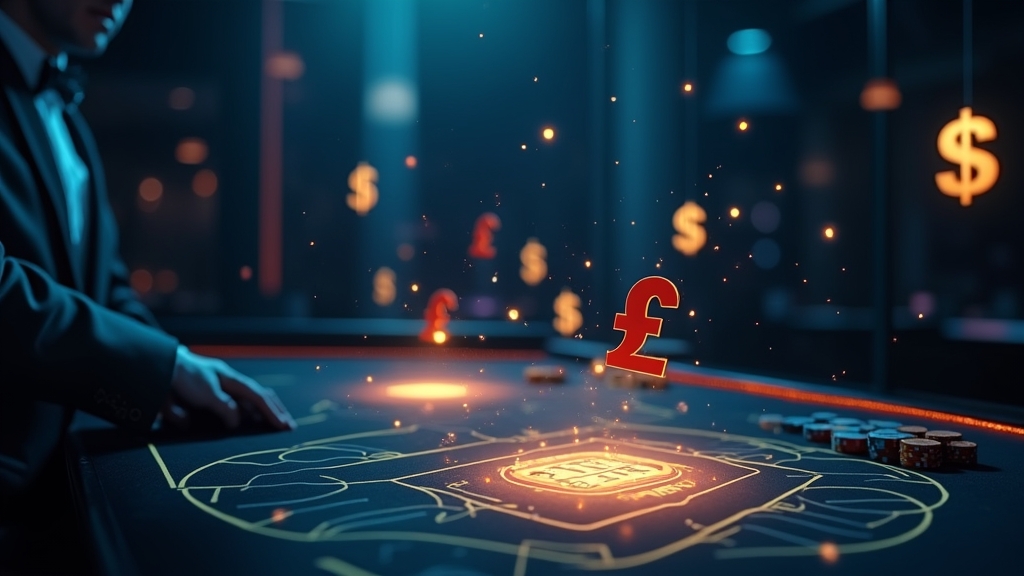 Casino payment limits table with currency symbols and fee icons in a dark setting